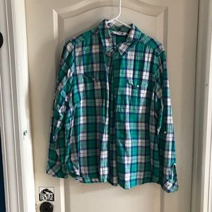 Riders Lee Flannel button down long sleeve shirt